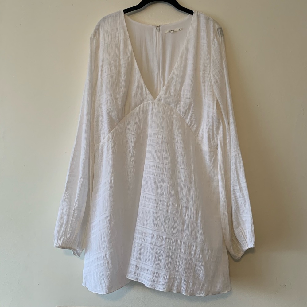 Tularosa Long Sleeve Flare Dress With Puff Sleeve